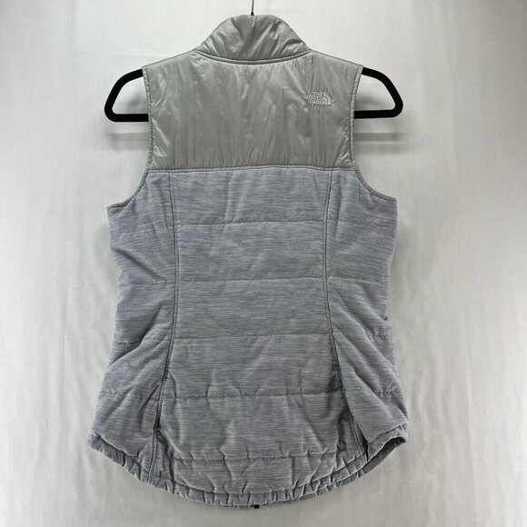 The North Face Jacket Womens Size S Pseudio Vest Puffer Full Zip Heather Gray - Picture 3 of 9